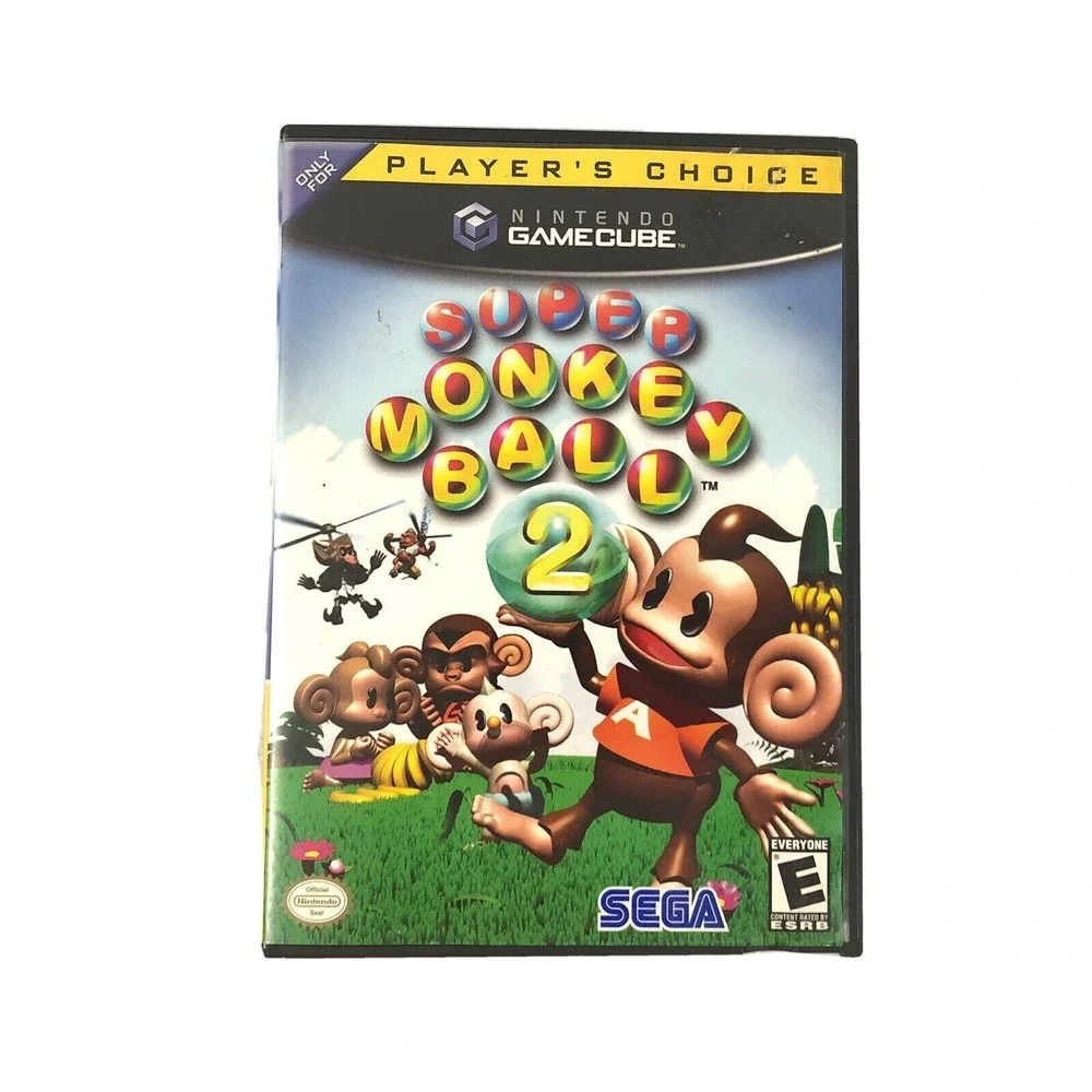 Nintendo‎ Gamecube Super Monkey Ball CIB Complete Black Label Manuals Included